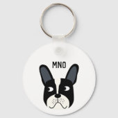 Porte-clés Monogramme français de Bulldog (Verso)