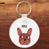 Porte-clés Monogramme français de Bulldog (Verso)