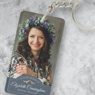 Porte-clés Monogramme funéraire Monogramme classique Garde ph