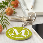 Porte-clés Monogramme Golden Glitz BB (Côté)