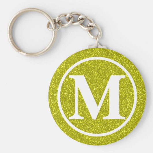Porte-clés Monogramme Golden Glitz BB (Devant)
