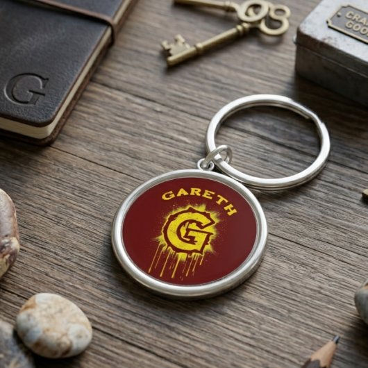 Porte-clés monogramme graffiti urbain - Lettre "G"