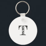 Porte-clés Monogramme gravé vintage<br><div class="desc">Montrer l'élégance intemporelle avec ce design monogramme magnifiquement gravé</div>