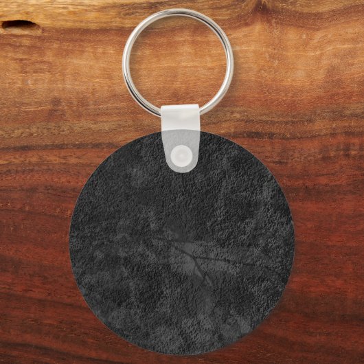 Porte-clés monogramme gris unique nom rouge calligraphie init (Verso)