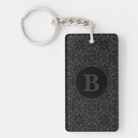 Porte-clés Monogramme GS Thistle Damask (Devant)