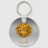 Porte-clés Monogramme Haute Couture Or Medusa Masque Argent (Recto)
