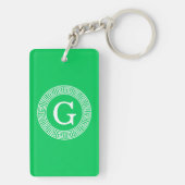 Porte-clés Monogramme initial du cadre Rnd de clé grecque Eme (Dos)
