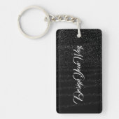 Porte-clés monogramme initial mignon Abstrait moderne (Devant)