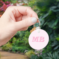 Monogramme initial minimaliste rose moderne