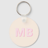 Porte-clés Monogramme initial moderne simple (Recto)