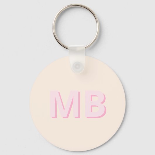 Porte-clés Monogramme initial moderne simple (Recto)
