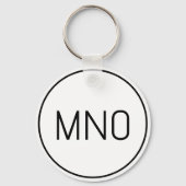 Porte-clés Monogramme initial simple (Recto)