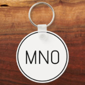 Porte-clés Monogramme initial simple (Recto)