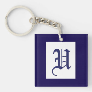 Porte-clés Monogramme Initiale U Acrylique