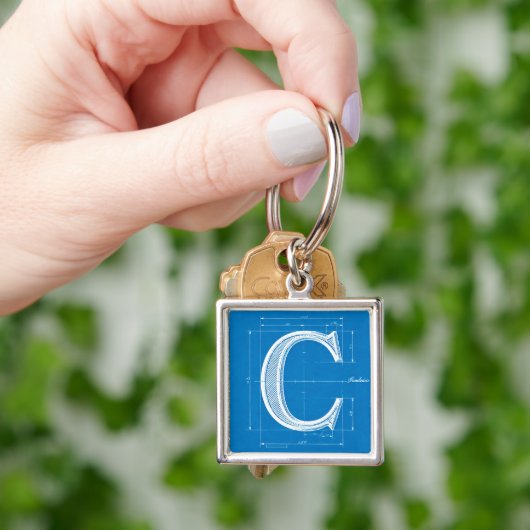 Porte-clés Monogramme lettre C plan (main)