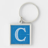 Porte-clés Monogramme lettre C plan (Devant)