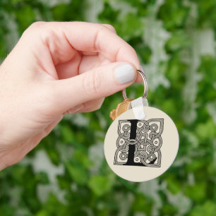 Porte-clés Monogramme Lettre L Impression de Nœud Celtique Vi