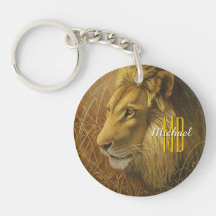 Porte-clés Monogramme Lion Roi, Personnaliser