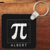 Porte-clés Monogramme mathématique - Symbole Pi (Verso)