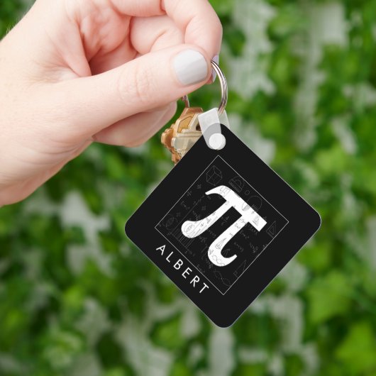 Porte-clés Monogramme mathématique - Symbole Pi (main)
