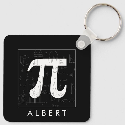 Porte-clés Monogramme mathématique - Symbole Pi (Dos)