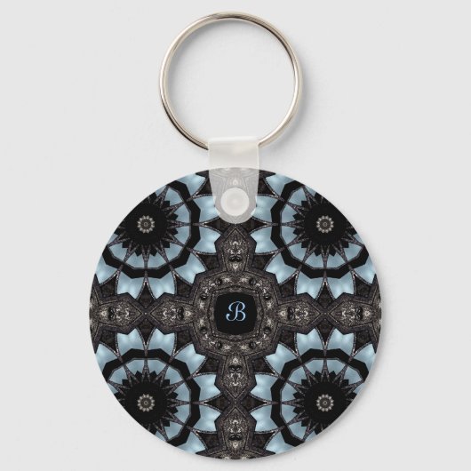 Porte-clés monogramme médiéval de kaléidoscope (Recto)