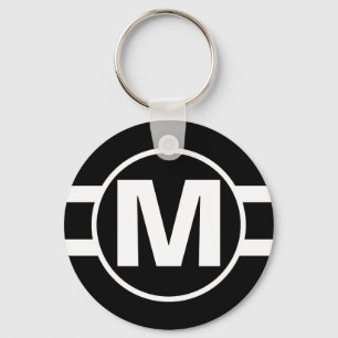 Porte-clés Monogramme Mega Black Retro