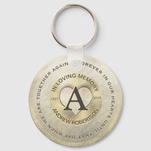 Porte-clés Monogramme Mémorial Gold Heart
