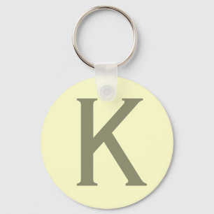 Porte-clés Monogramme Minimaliste Ajouter Votre Nom Initial M