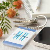 Porte-clés Monogramme moderne Initiales Professional Plain Si (Devant droit)