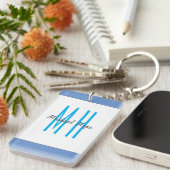 Porte-clés Monogramme moderne Initiales Professional Plain Si (Devant droit)