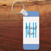 Porte-clés Monogramme moderne Initiales Professional Plain Si (Recto)