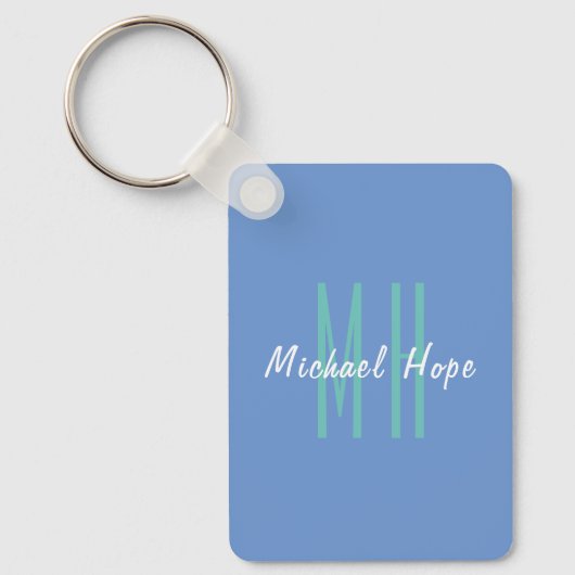 Porte-clés Monogramme moderne Initiales Professional Plain Si (Recto)