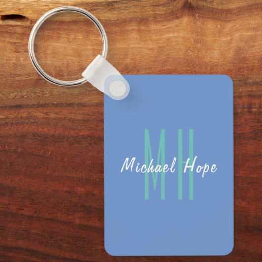 Porte-clés Monogramme moderne Initiales Professional Plain Si (Recto)