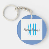 Porte-clés Monogramme moderne Initiales Professional Plain Si (Devant)