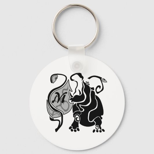 Porte-clés Monogramme Moody Hippo (Recto)