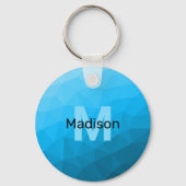 Porte-clés Monogramme motif de maillage géométrique dégradé c (Recto)