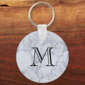 Porte-clés Monogramme Motif en marbre (Recto)