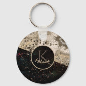 Porte-clés Monogramme noir beige (Recto)