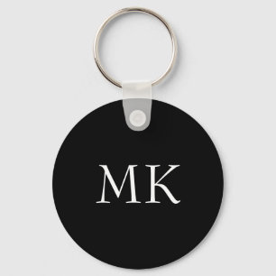 Porte-clés Monogramme noir blanc