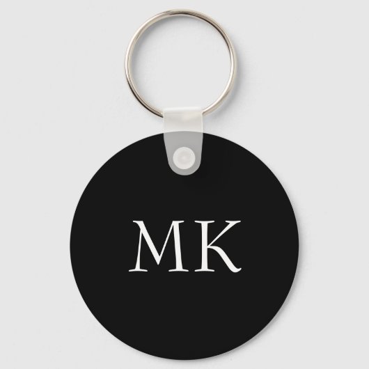 Porte-clés Monogramme noir blanc (Recto)
