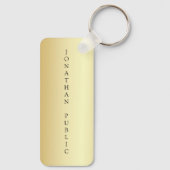 Porte-clés Monogrammé Nom initial Faux Gold Trendy (Verso)