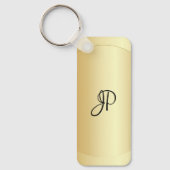 Porte-clés Monogrammé Nom initial Faux Gold Trendy (Recto)