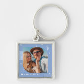 Porte-clés Monogramme Nom Photo Tendance Simple Moderne (Devant)