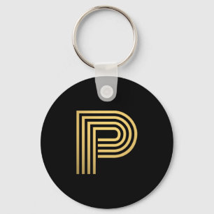 Porte-clés Monogramme Or moderne