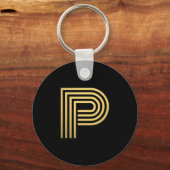 Porte-clés Monogramme Or moderne (Recto)
