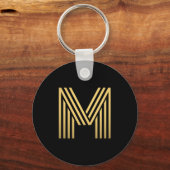 Porte-clés Monogramme Or moderne (Recto)