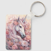 Porte-clés Monogramme personnalisé belle licorne (Verso)