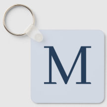 Monogramme personnalisé bleu élégant