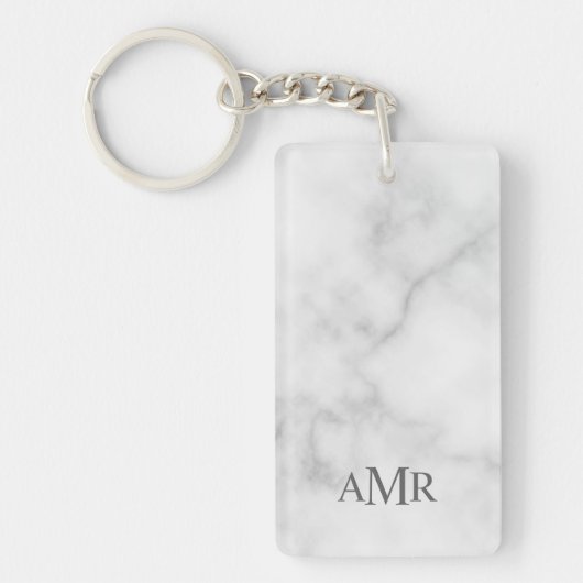 Porte-clés Monogramme Personnalisé Classique (Devant)
